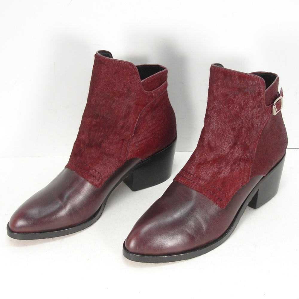 ALEXANDER WANG CARA CALF HAIR LEATHER BOOTIES 37 - Picture 1 of 8